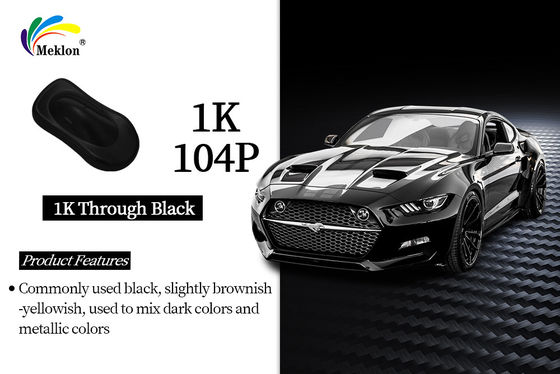 1K Through Black Hight Gloss アクリルオートペイント:適切な混合で高度な一貫性