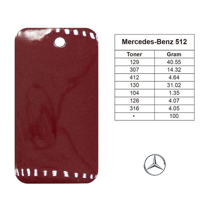 メルセデス・ベンツ DB512 用プレミアム 1K レッドパール アクリル再塗装塗料、ハイグロス仕上げ