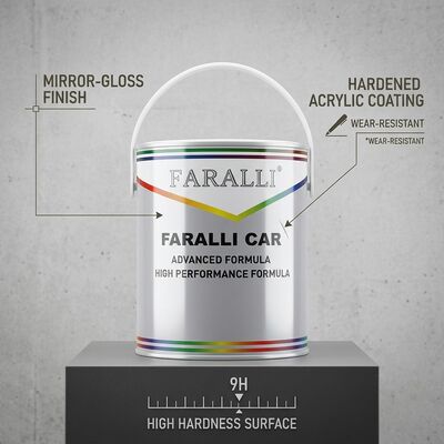 メーカーは、耐摩耗性と耐スクラッチ性の高いアクリルカーペイントを販売しています。