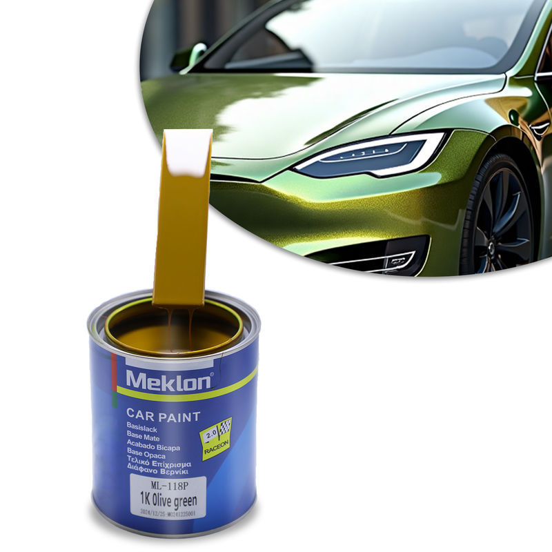 1K 高性能 オリーブグリーンカーペイント 樹脂液体コーティング 噴霧用アクリル塗料 粉末外観