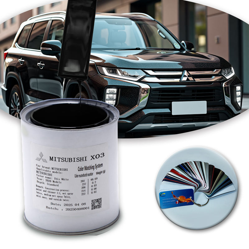 カスタマイズされた車塗料のリフィニッシュ MITSUBISHI X03 1K 極端な天候と複雑な道路条件のためのブラックパールアクリル塗料